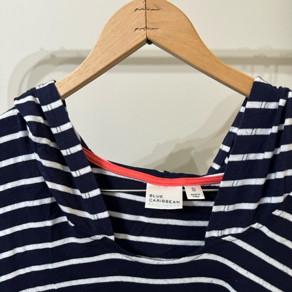 S Blue Caribbean Beach Coverup with Hoodie - Picture 3 of 5